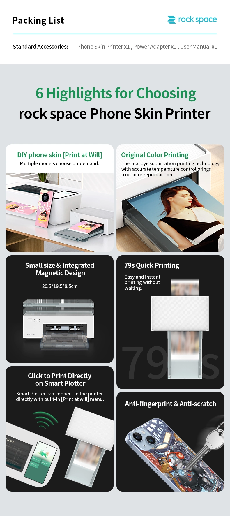 New Product Cost Effective DIY Film Printer Phone Back Skin Mobile Skin Photo Printer