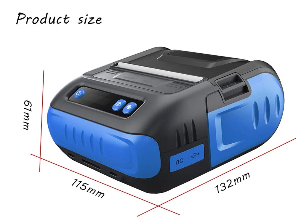 Mini Mobile 80mm Portable Barcode Label Receipt Thermal Printer