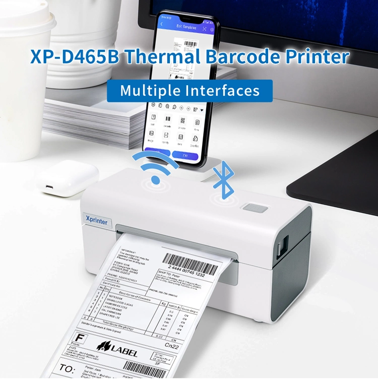 Xprinter XP-D465B Factory 4 Inch Label Printer Mini Bluetooth Printer Thermal Label Printer