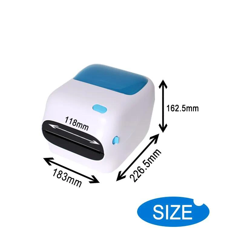 203 Dpi Label Shipping Printer 4X6 4 Inch Thermal Sticker Printer Bluetooth Printer