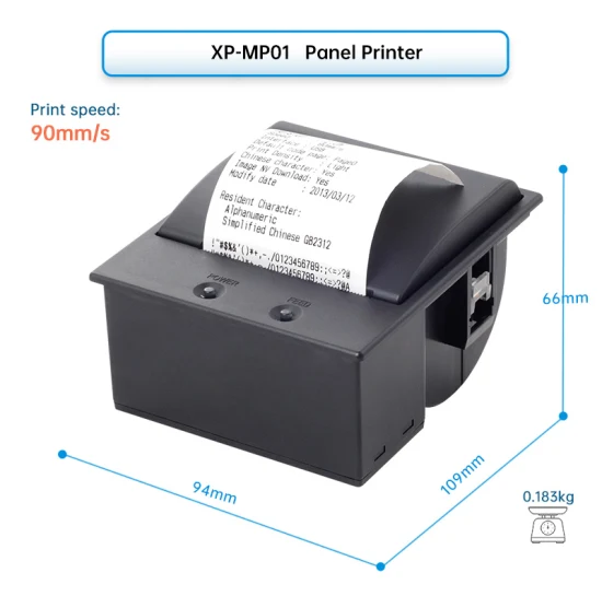 Xprinter XP-MP01 58-mm-Micro-Thermo-Embedded-Panel-Drucker und Thermodrucker mit paralleler Schnittstelle