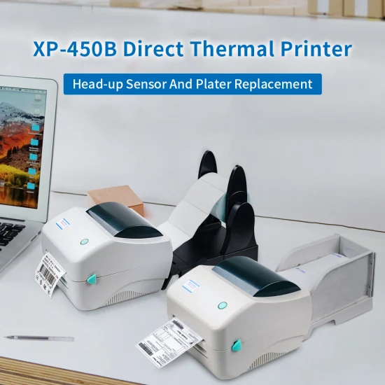 Xprinter XP-450B Desktop 4 Zoll tintenloser tragbarer Bluetooth-Etiketten-Thermodrucker