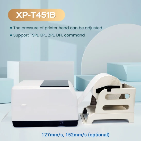 Xprinter XP-T451B Hochgeschwindigkeits-4-Zoll-Thermoetikettendrucker Thermotransferdrucker