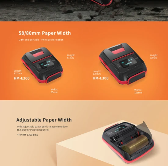 58 mm Mini tragbarer Bluetooth-Taschen-Mobildrucker POS Wireless Handheld Thermo-Belegdrucker