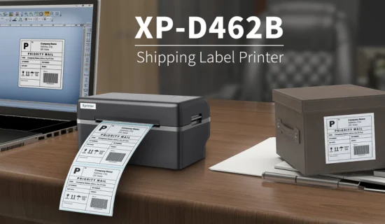 Xprinter XP-D462B ODM Hochgeschwindigkeitsdruck 4-Zoll-Thermoetikettendrucker Tragbarer Versandetikettendrucker